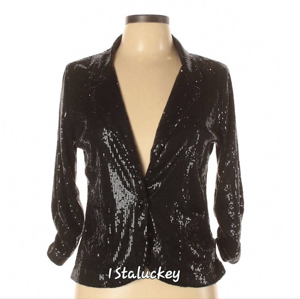 About A Girl Sequin Jacket sz Large